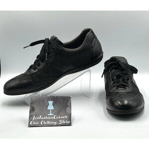 Bruno Magli Men's Black Leather Casual Sneakers Made in Italy Size 13 3027